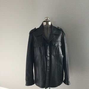 Diesel Leather Car coat.